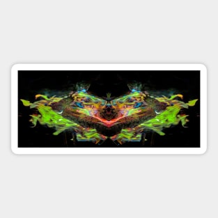 Trippy Tribal Art Burning Heart Sticker